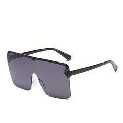 Transparent Lens Stainless Steel Metal Hinged Sunglasses Vintage Eyewear