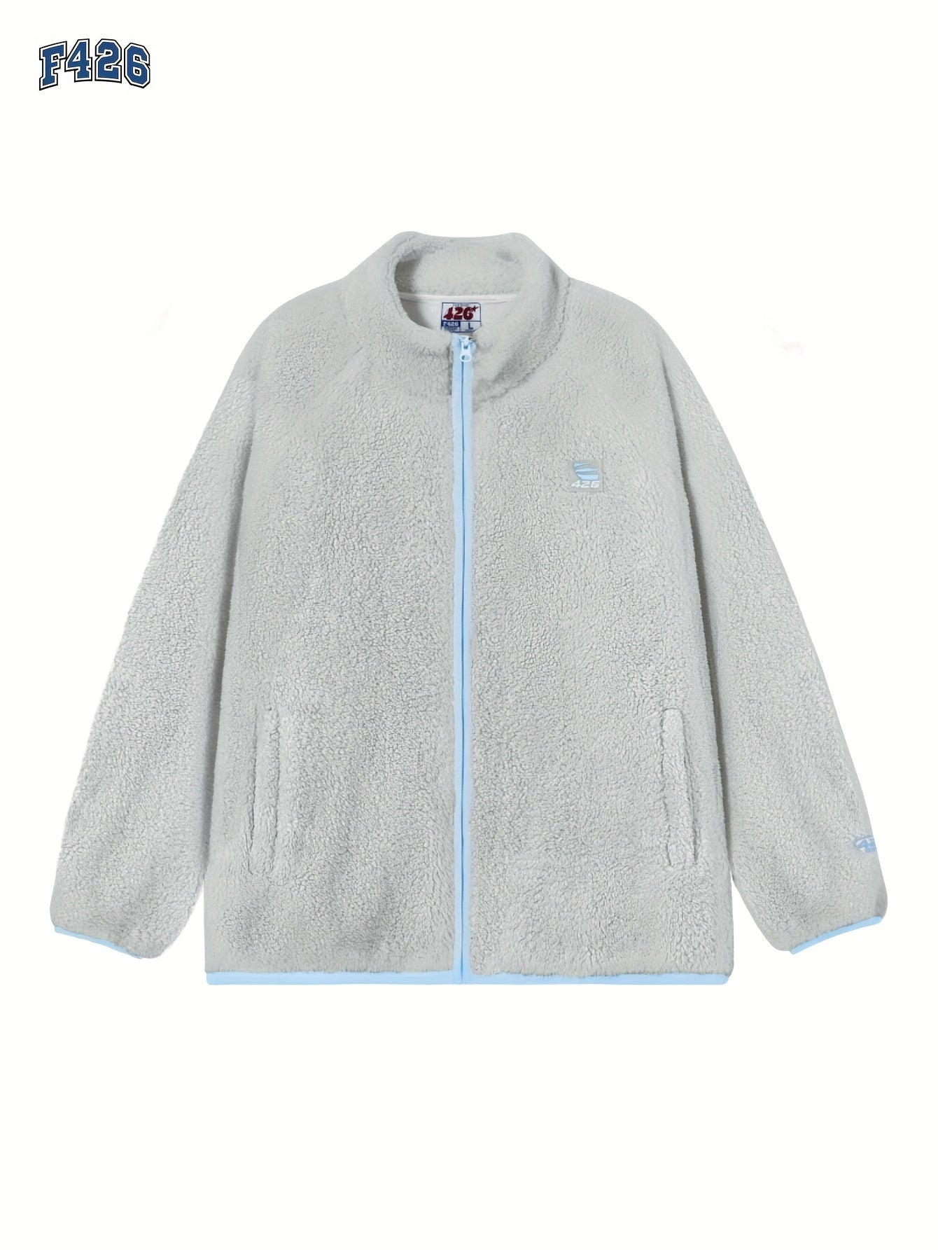 Men's Loose Fit Plush Fleece Coat For Fall Winter