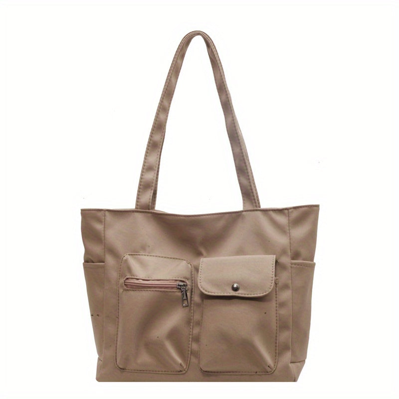 Casual Pocket Tote Bag Shoulder Handbag for Work School Travel