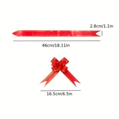 10pcs Christmas Bow Pull Flower Decoration Festive Holiday Gift Bag Packaging