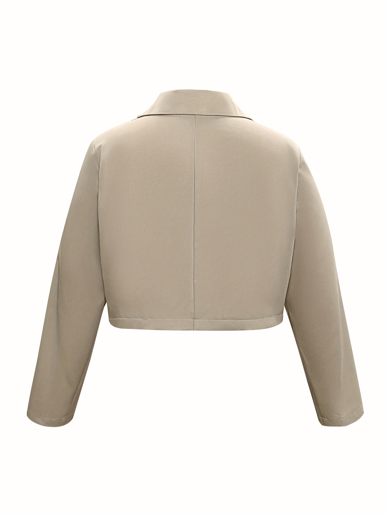  Solid Long Sleeve Single Breast Button Blazer