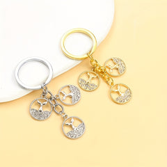 Rhinestone Mermaid Tail Keychain Metal Key Chain Bag Charm Car Ornament