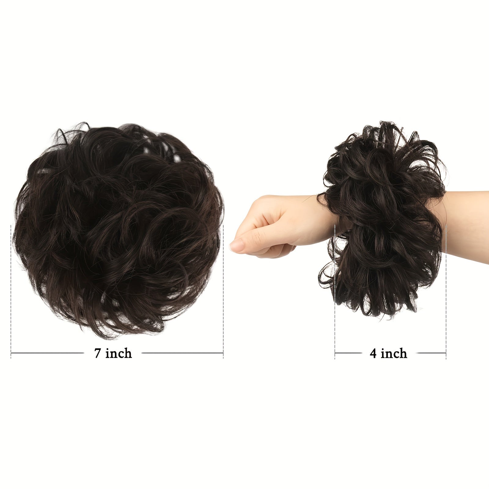 Wavy Curly Scrunchies Hair Extensions Thick Updo Ponytail Hairpieces