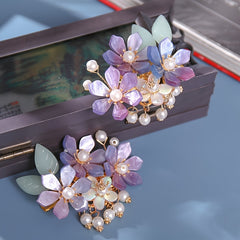 Vintage Flower Hair Clip with Tassel