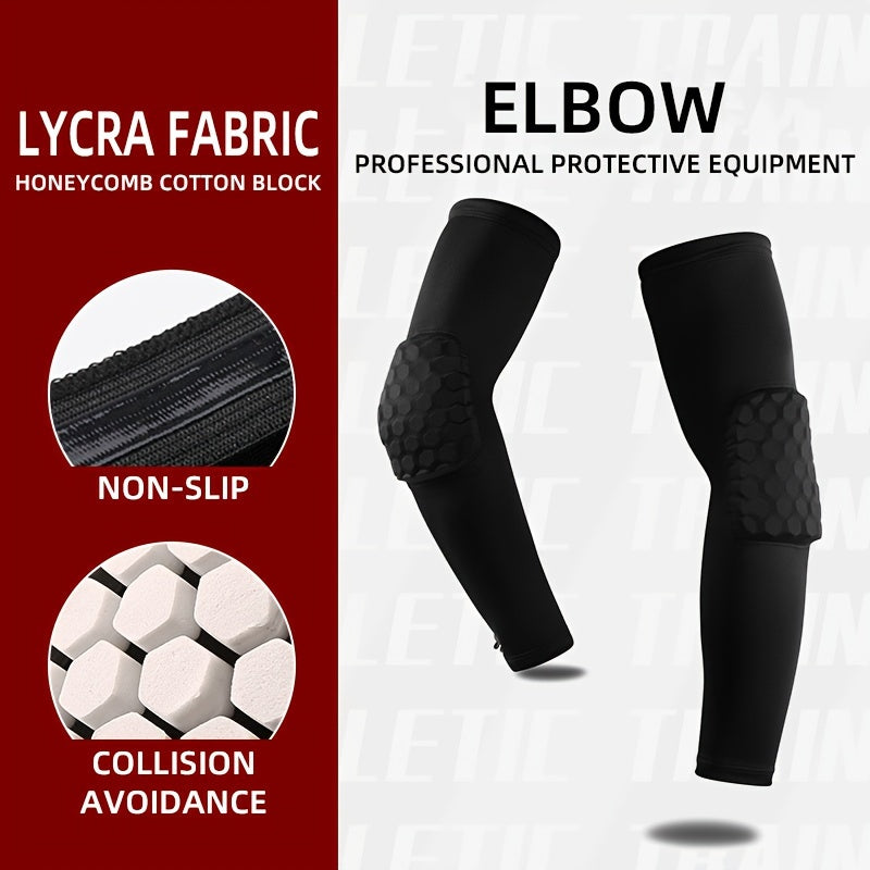 Honeycomb Arm Sleeves UV Protection Elbow Guards for Outdoor Sports