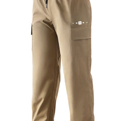 Classic Pockets Cargo Pants Men's Casual Straight Leg Drawstring Cargo Pants