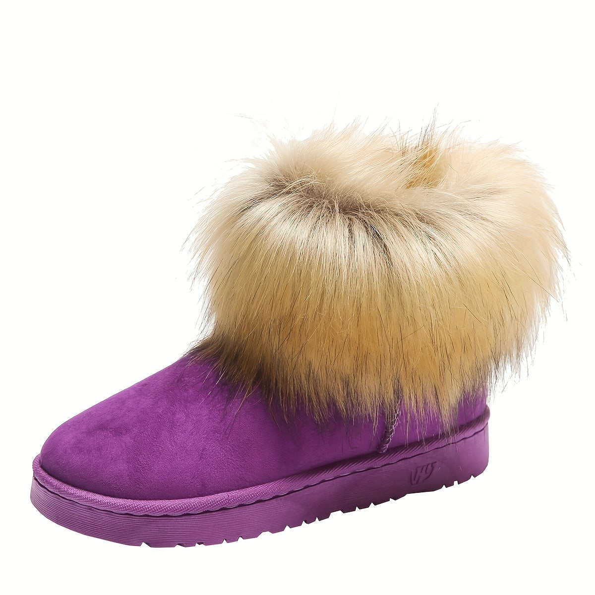 Women's Faux Fur Lined Thermal Snow Boots Non Slip Winter Warm Shoes