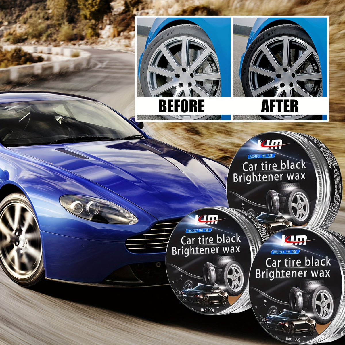 Car Tire Wax Maintenance Brightener Refurbishing Agent
