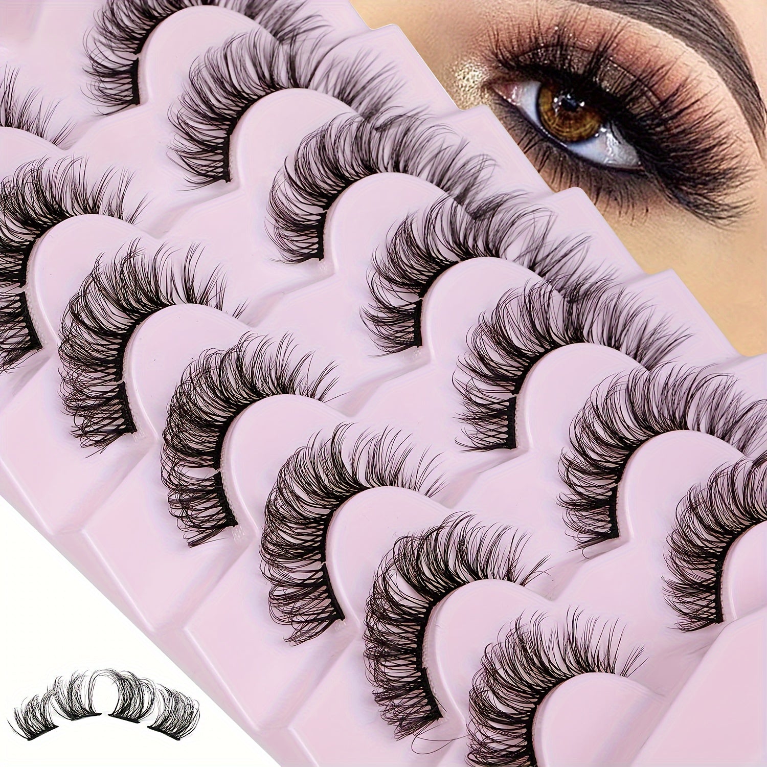 Natural Look 3D Individual Lashes 15mm Cluster Lash Extensions DIY Strip
