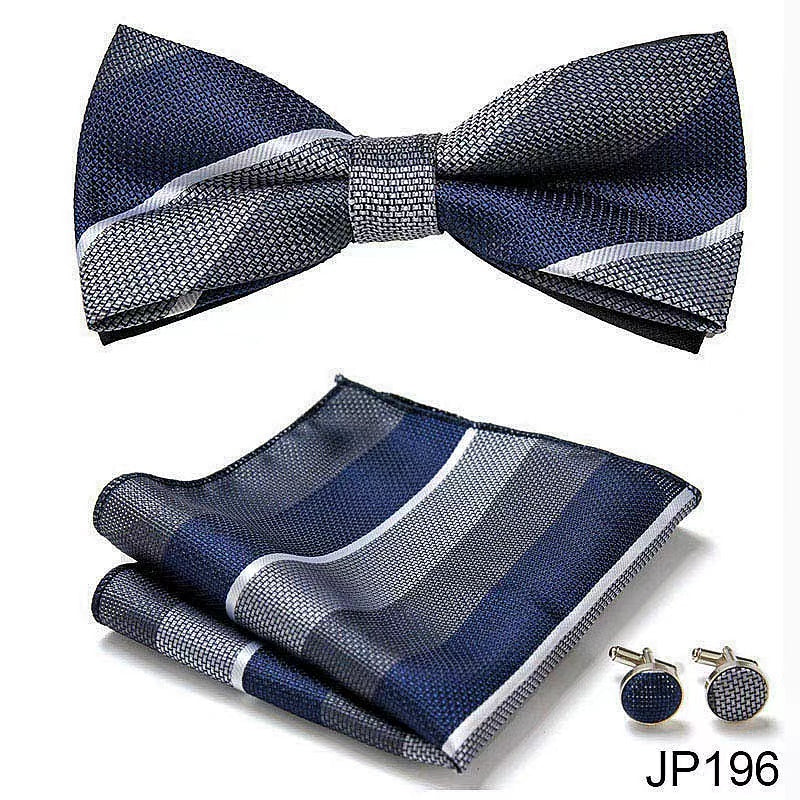 Pink Classic Bow Tie & Cufflinks Set for Men