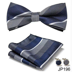 Pink Classic Bow Tie & Cufflinks Set for Men