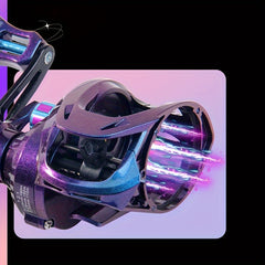 Colorful Stainless Steel Baitcasting Reel 7.2:1 Gear Ratio Fishing Tackle