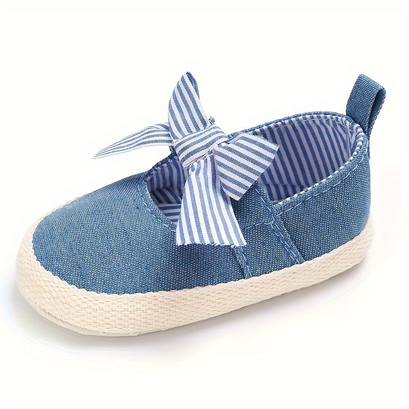 Bowknot Sneakers For Baby Girls Lightweight Non slip Walking Shoes