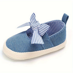 Bowknot Sneakers For Baby Girls Lightweight Non slip Walking Shoes