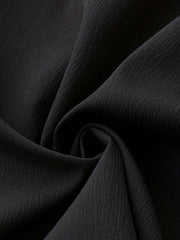 Women's Plus Solid Ruffle Trim Drawstring Elastic Wide Leg Trousers