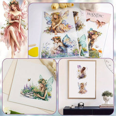 3pcs Fairy Rub On Transfer Stickers - Waterproof Decals for DIY Scrapbook