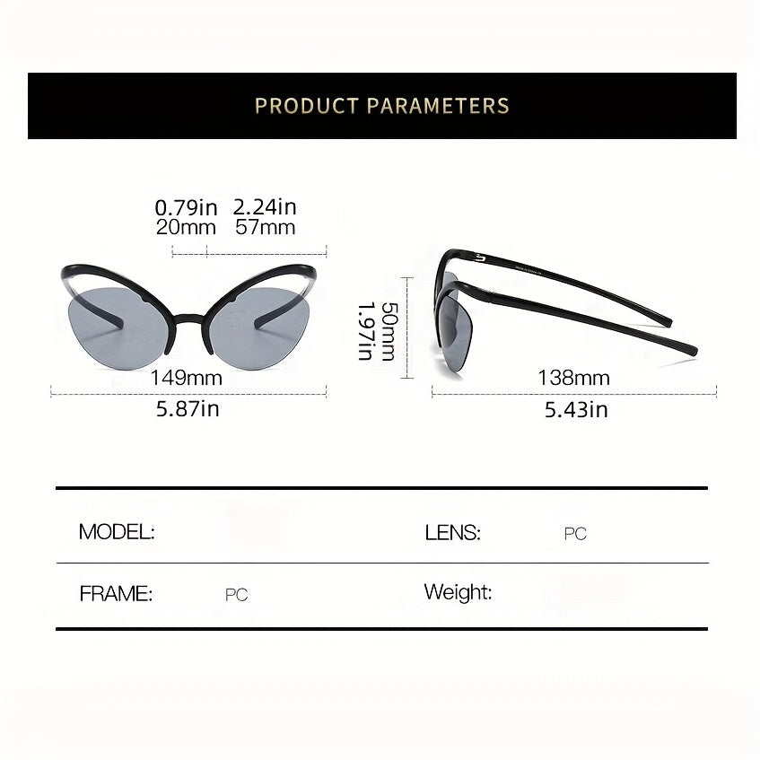 Y2K Butterfly Sunglasses For Women Men UV400 Sun Shades Decorative Glasses