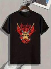 Men's Graphic T shirt Skull Print Casual Comfy Tee For Summer