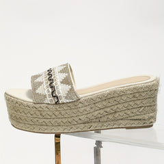 Women's Platform Espadrille Sandals Open Toe Wedge Heels