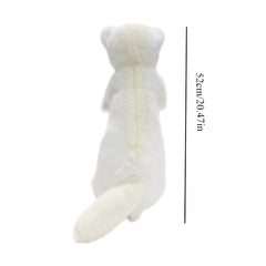 Soft Plush Ferret & European Mink Stuffed Animal Realistic Eyes Fluffy
