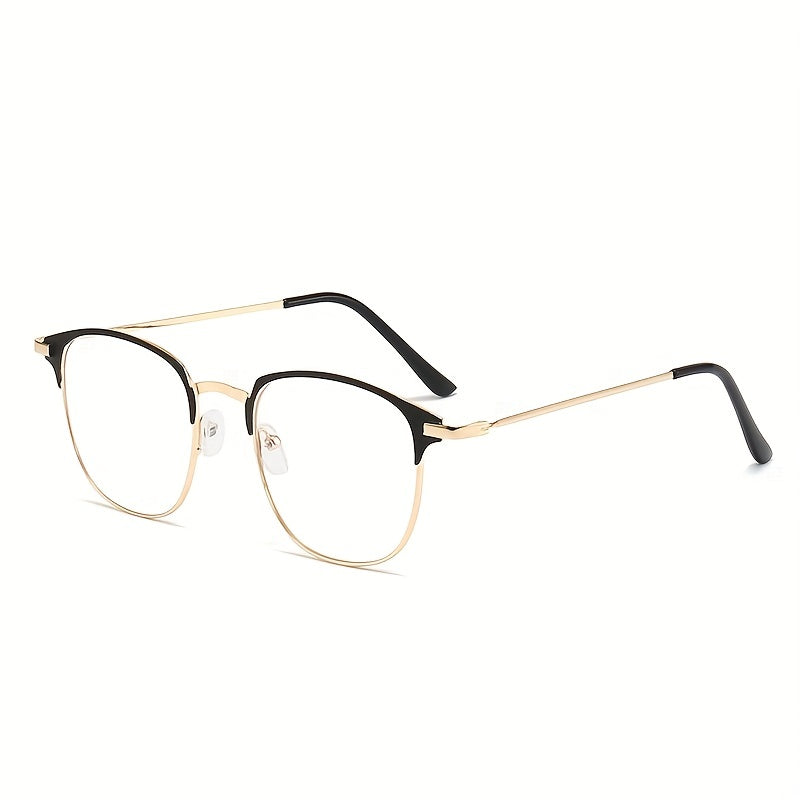 Anti Eyeglass Semi Rimless Frame Clear Glasses Unisex Computer Eyewear