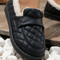 Women's Fleece Flat Loafers Lightweight Shoes