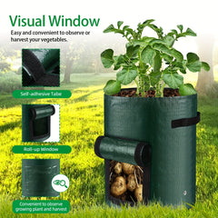 3pcs Potato Grow Bags PE Planting Growing Bag With Flap And Handles