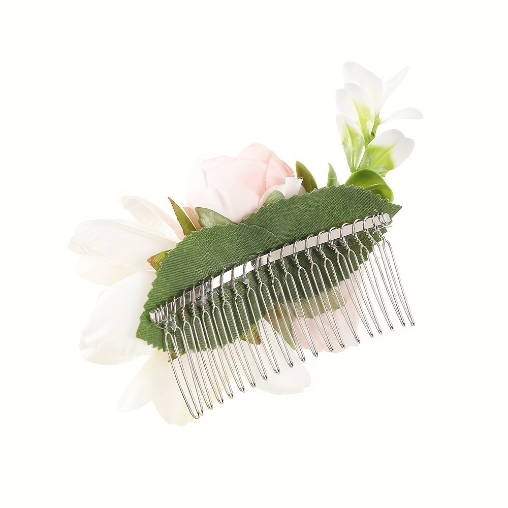 Large Flower Hair Comb Insert Comb Non-slip Hair Accessory