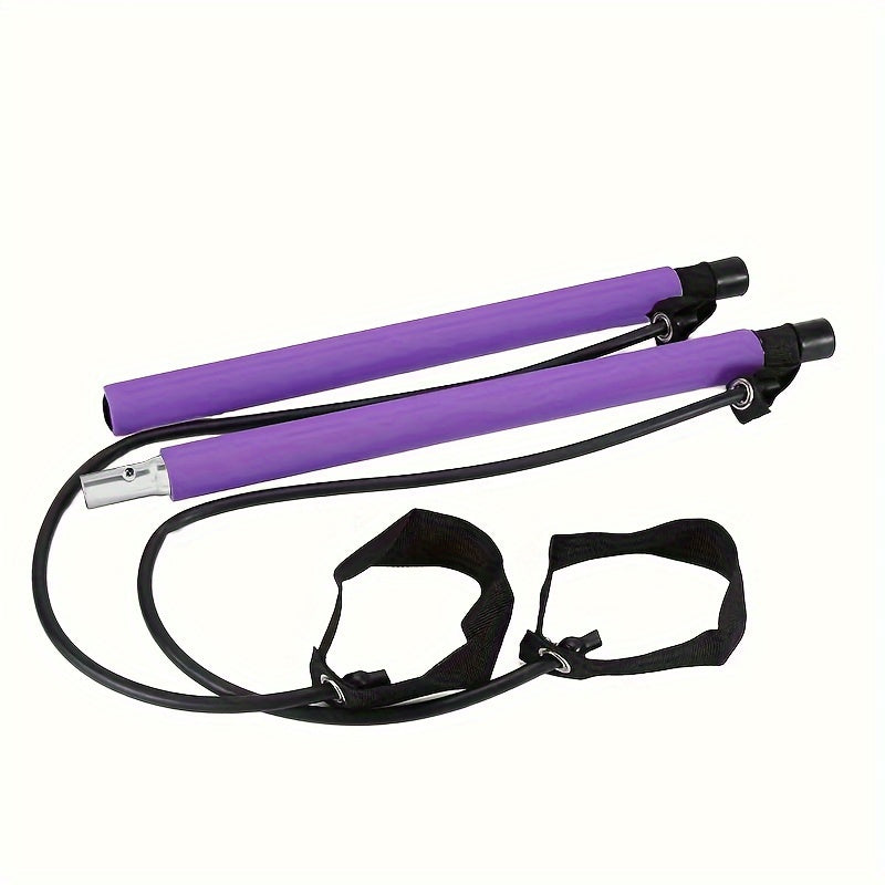 Yoga Pilates Training Bar with Resistance Rope For Full Body Fitness