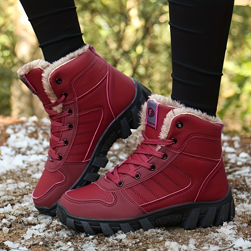 Thermal Snow Boots High Top Winter Keep Warm Flat Snow Shoes