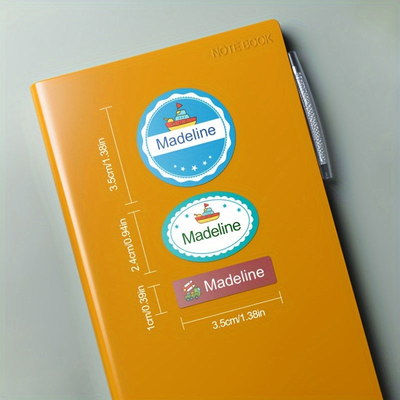 384 Personalized Name Badges for School Supply Labeling and Fun Messaging