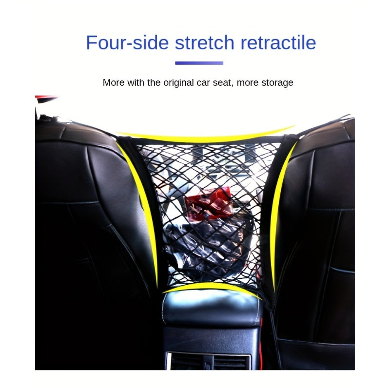 Car Net Pocket Seat Storage Stretch Net Pocket Car Storage Mesh Bag