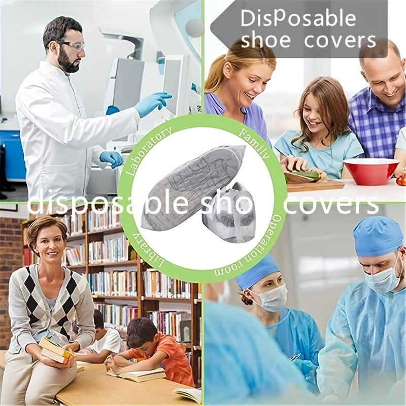 Disposable Non-woven Shoe Covers Anti-slip Waterproof 40pcs