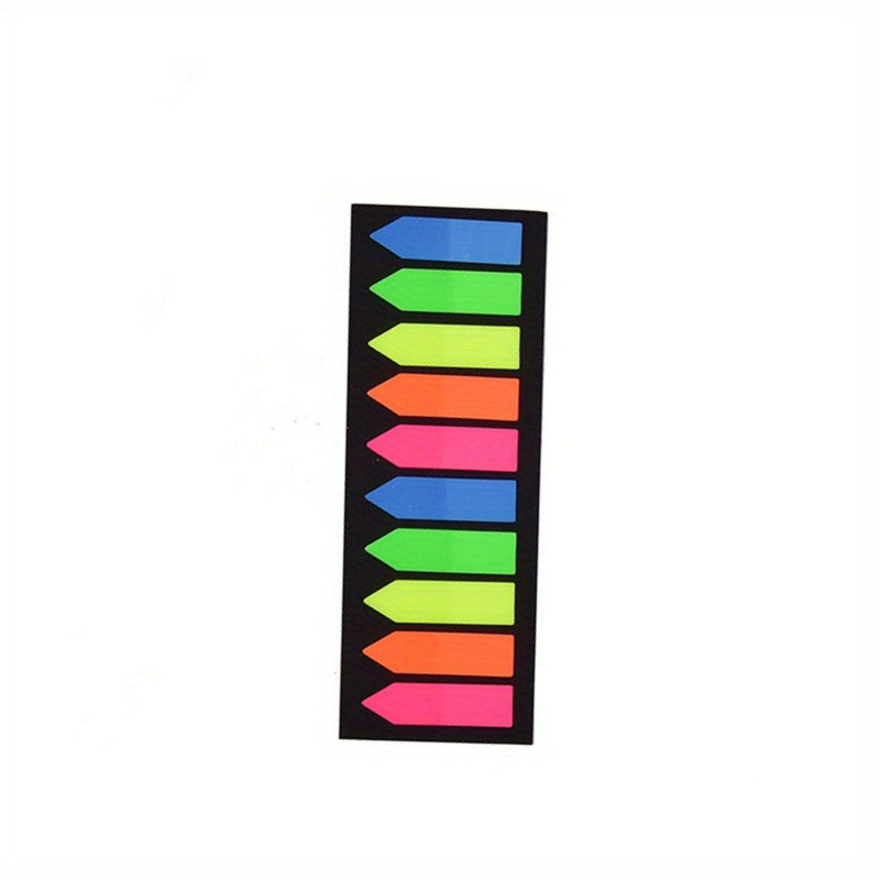 10pcs 200sheets Colorful PET Fluorescent Sticky Notes Transparent Memo Pad