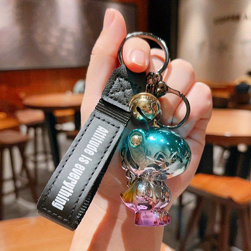 Cartoon Gradient Dinosaur Key Chain Bag Pendant For Men Women Boys Girls