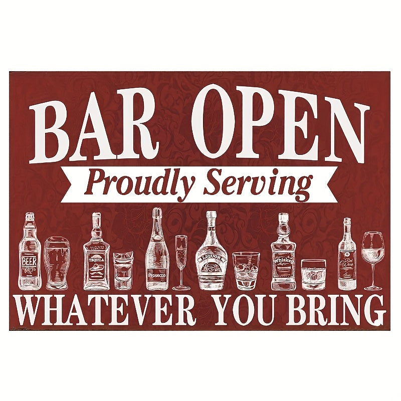 1pc Wooden Decorative Bar Entrance Signs Christmas Decoration with Tape