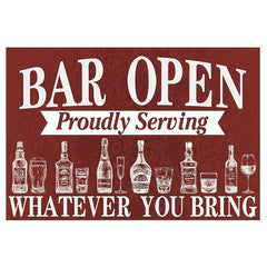 1pc Wooden Decorative Bar Entrance Signs Christmas Decoration with Tape