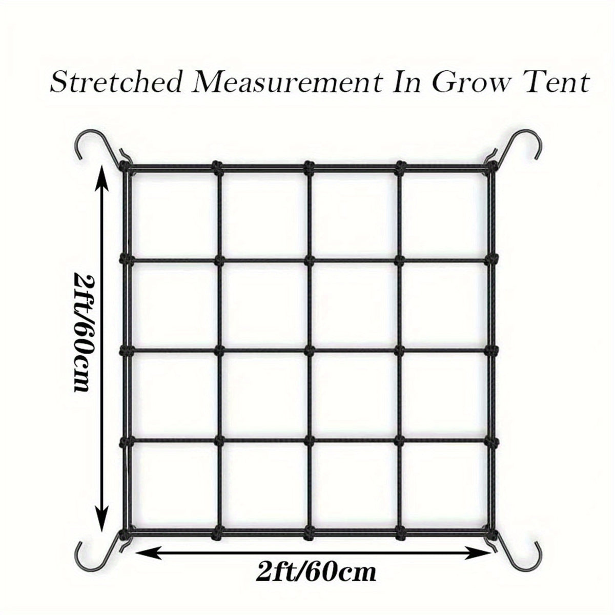 Heavy Duty Elastic Plant Net With Steel Hooks