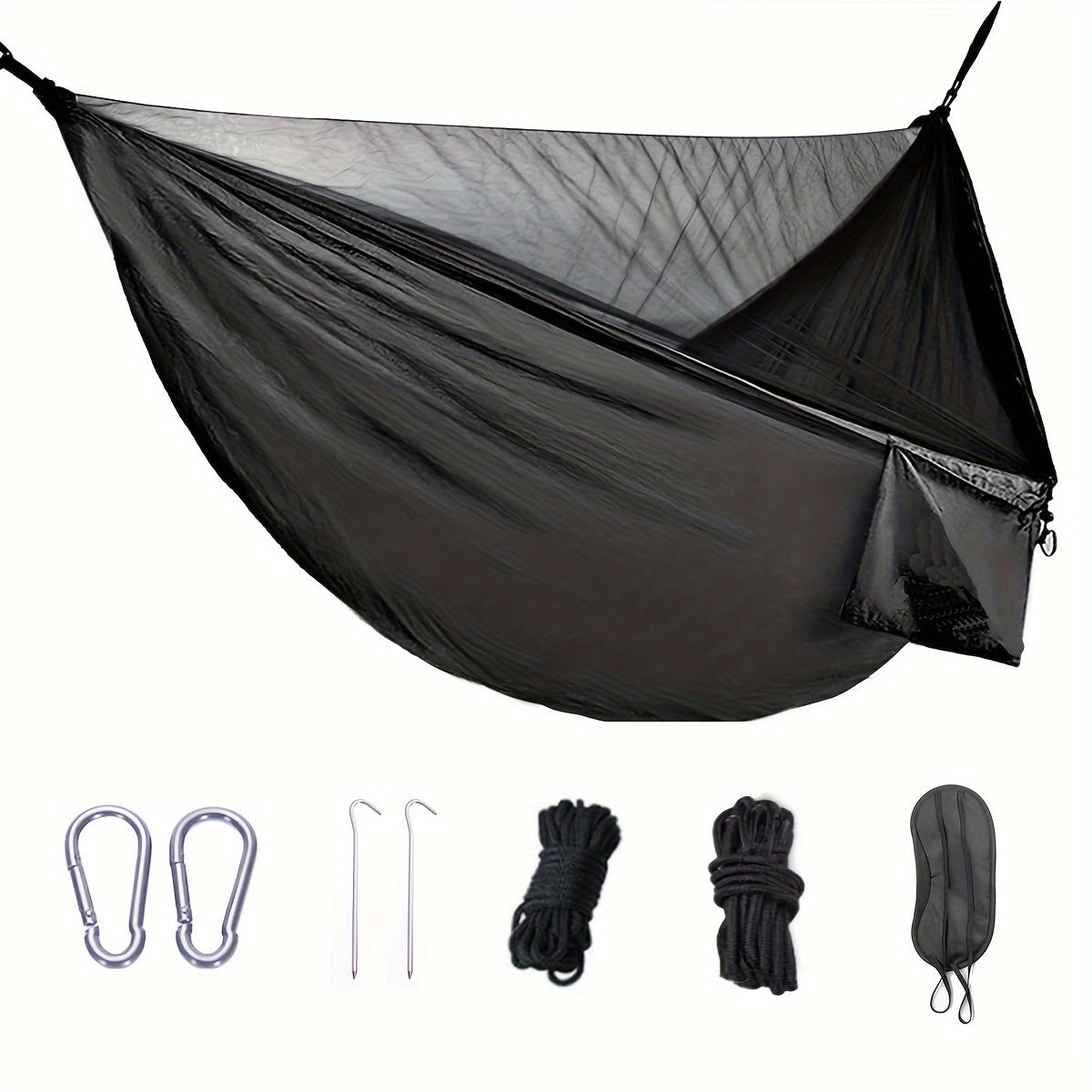 Portable Double Camping Hammock with Eye Mask and Accessories