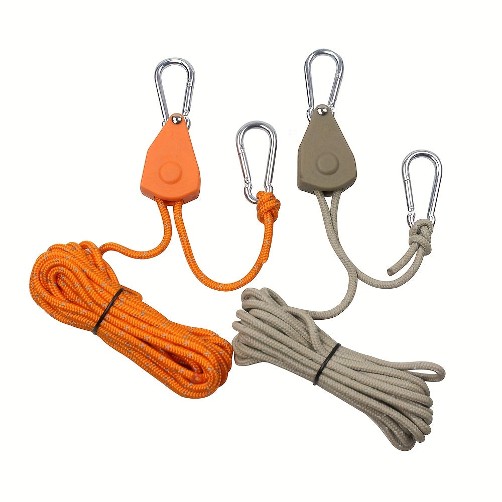 Outdoor Camping Canopy Wind Rope With Pulley Reflective Tent Rope