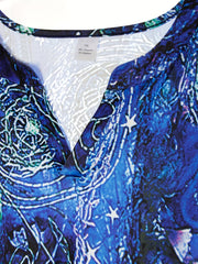  Women's Painting Print Roll Up Sleeve Knee Length Dress