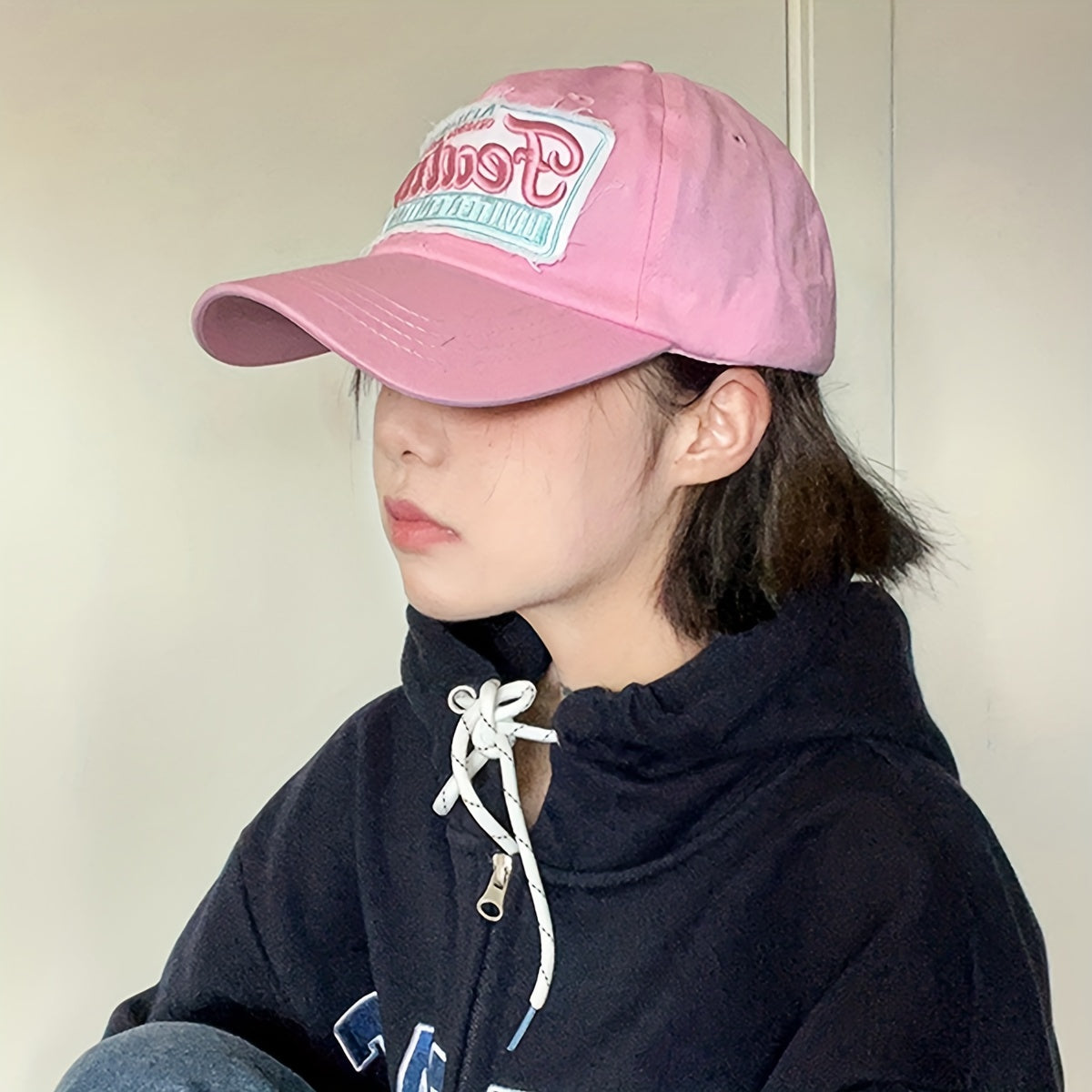 Y2K Letter Embroidered Baseball Cap Cotton Patch Sports Hat