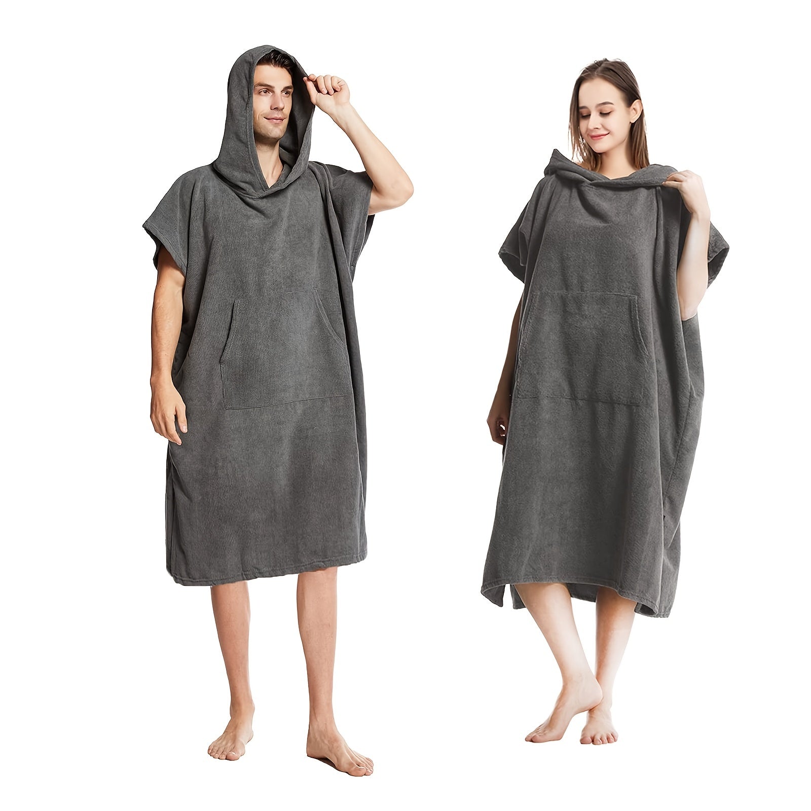 Mutao Hooded Towel Surf Poncho Changing Robe Quick Dry Microfiber Towel