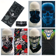 4PCS Halloween Multifunctional Magic Bandana Riding Mask Props