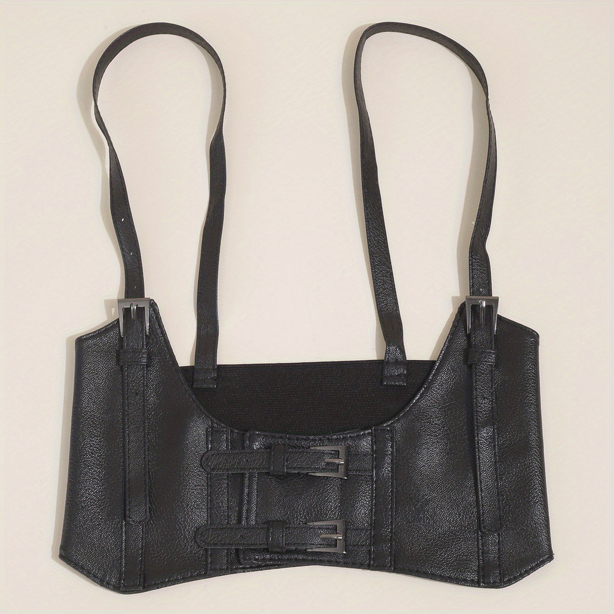 Y2K PU Leather Waist Belt Punk Corset Gothic Body Belt