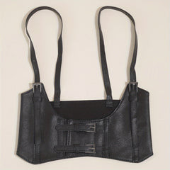 Y2K PU Leather Waist Belt Punk Corset Gothic Body Belt