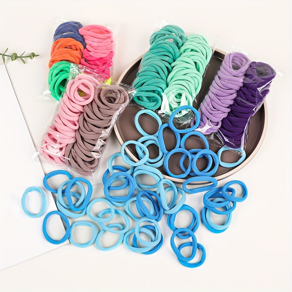 50pcs Colorful High Elastic Hair Tie Head Rope Hair Accessory