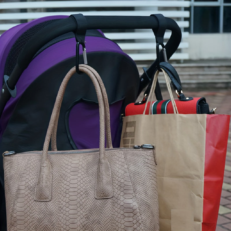 Anti Slip Leather Stroller Hook with Metal Snap for Bags