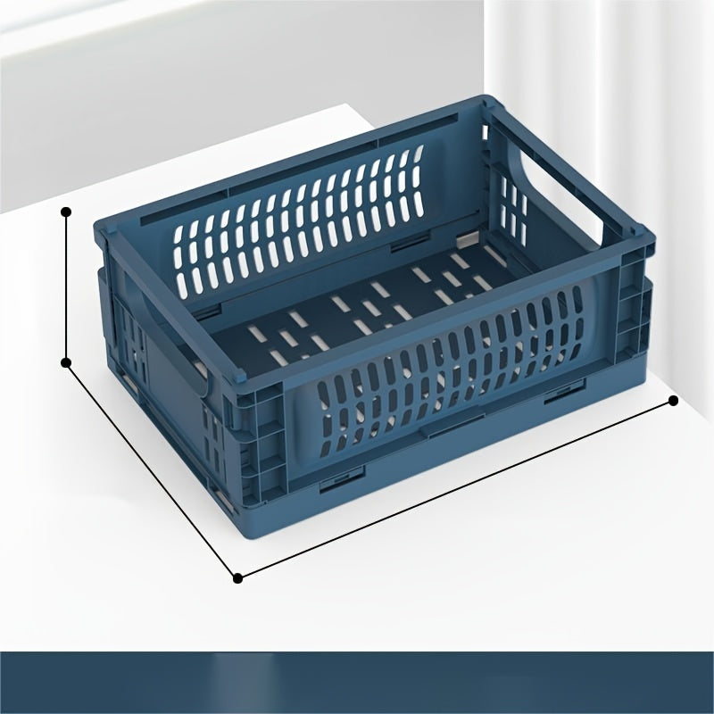 1pc Folding Storage Basket Outdoor Picnic Bin Desktop Storage