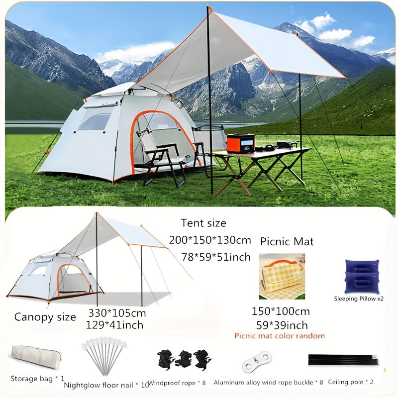 Portable Automatic Sun Shade Canopy for Camping and Travel